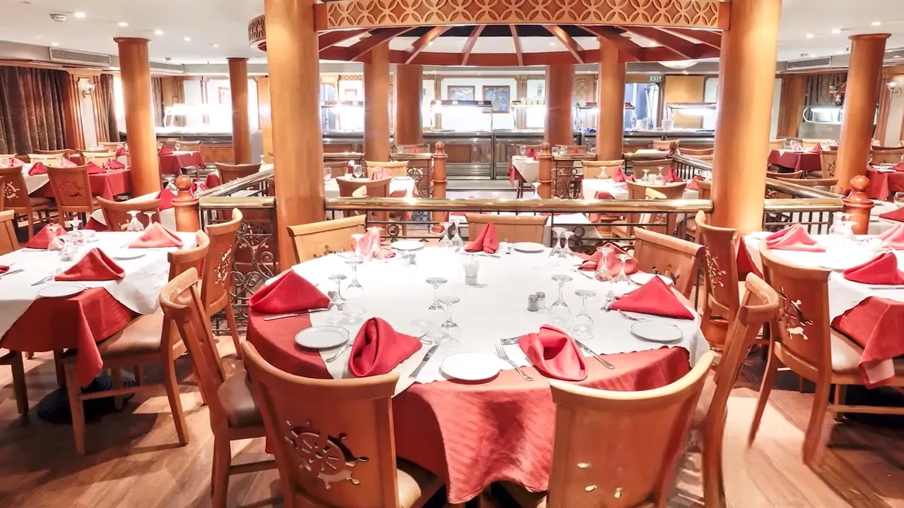 Restaurant aboard the MS Emilio Nile Cruise Nile cruise